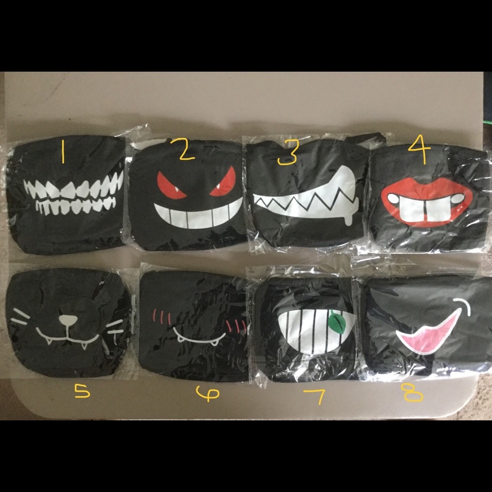 Any 4 Black Face Masks